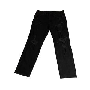 Levi's 531 Slim Straight Distressed Black Jeans, Men's
